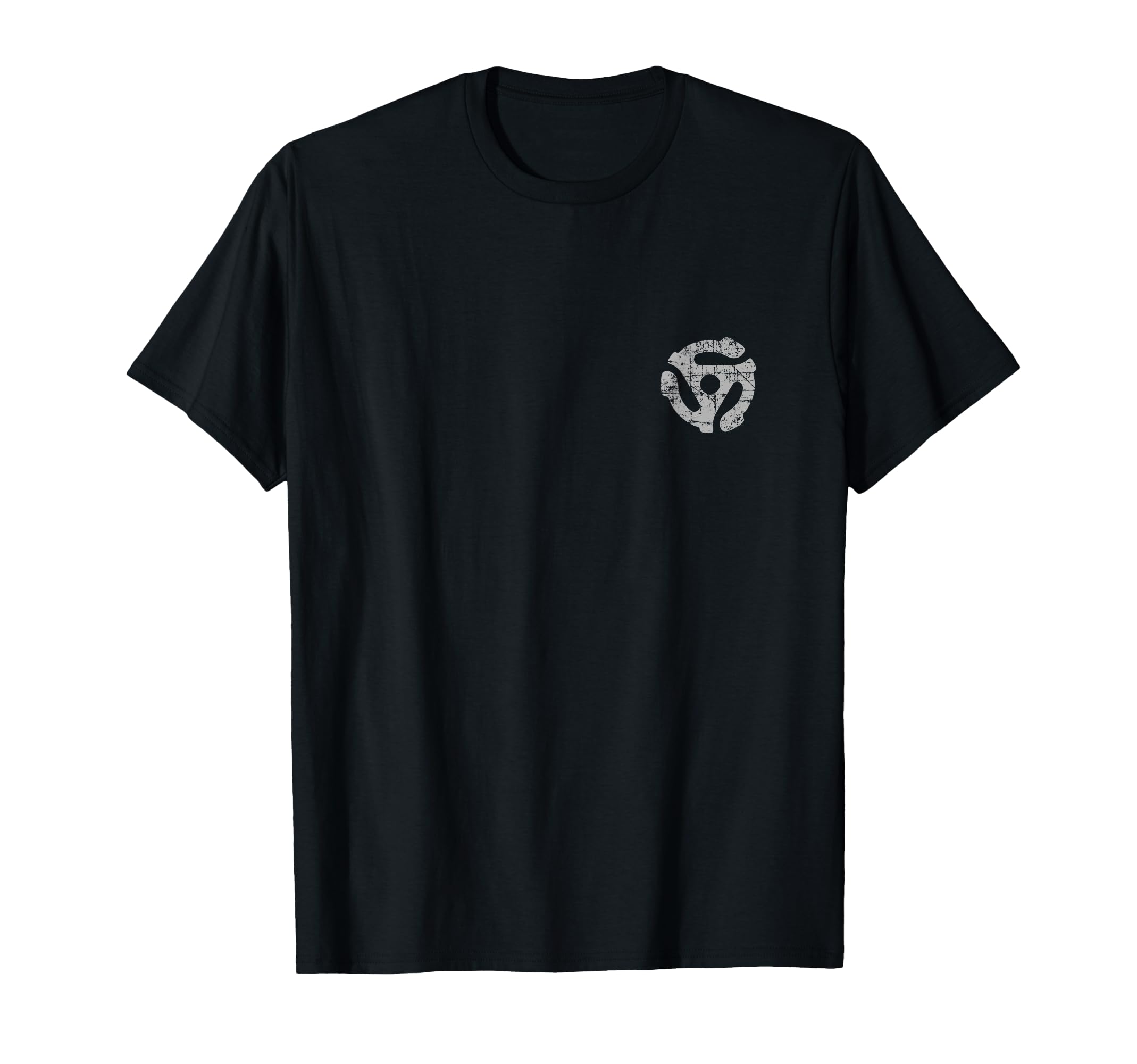 45 Rpm Record Adapter Gray Left T-Shirt - Trendy Graphic Men Women - T-Shirt, Sweatshirt, Hoodie