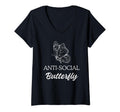 Womens Anti Social Butterfly Social T-Shirt - Streetwear Style for Adults - T-Shirt, Sweatshirt, Hoodie