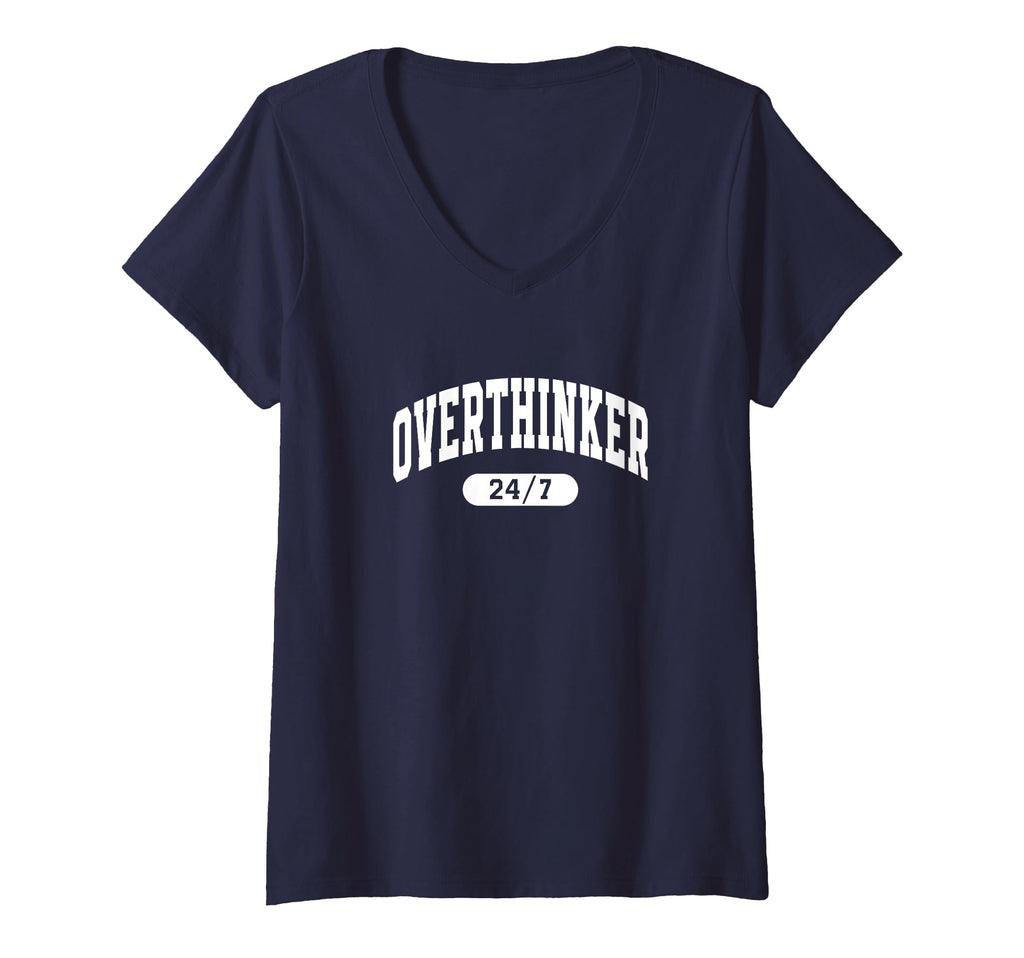Womens Overthinker Thinking About It T-Shirt - Custom Art Print for Adults - T-Shirt, Sweatshirt, Hoodie