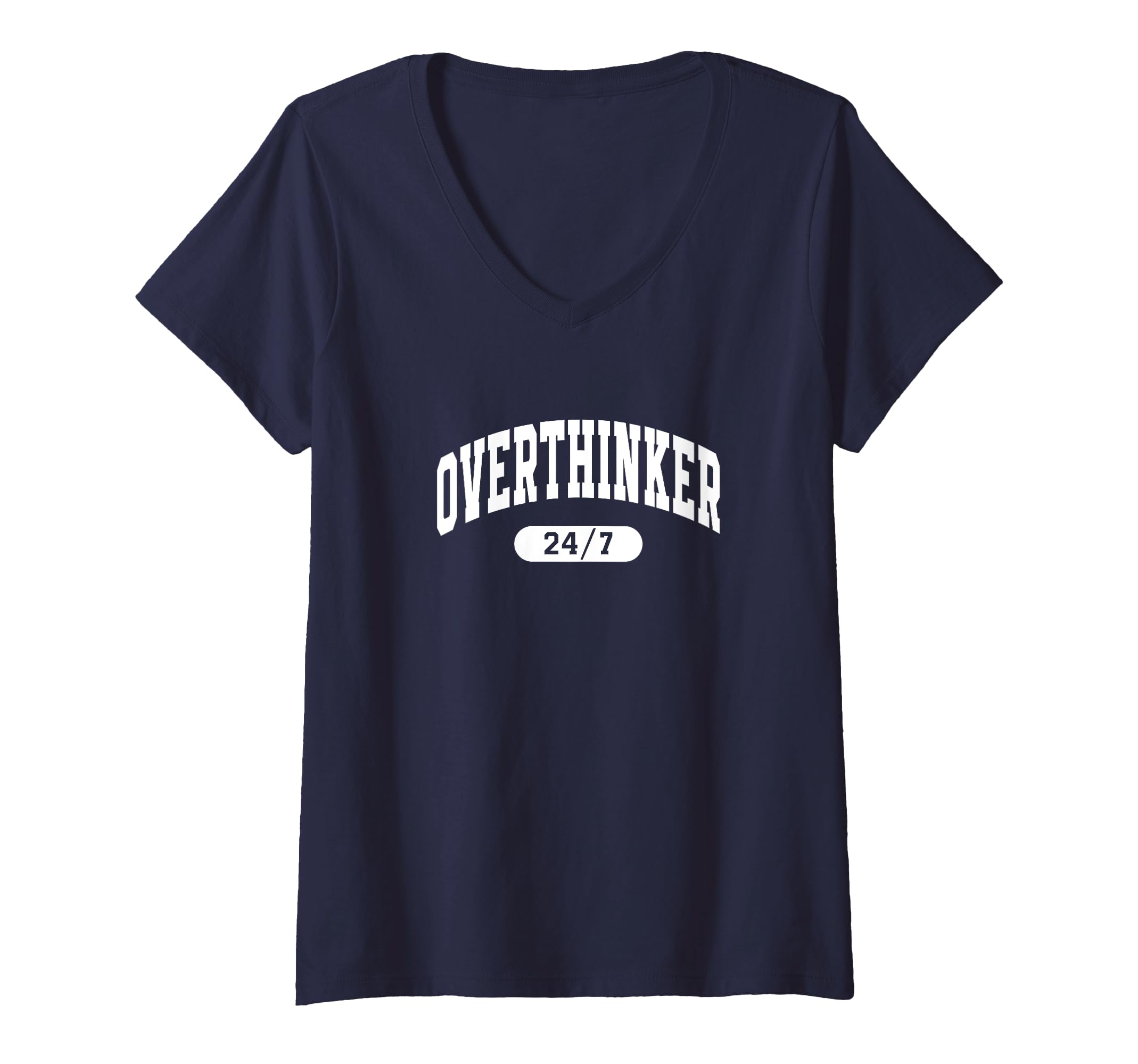 Womens Overthinker Thinking About It T-Shirt - Custom Art Print for Adults - T-Shirt, Sweatshirt, Hoodie