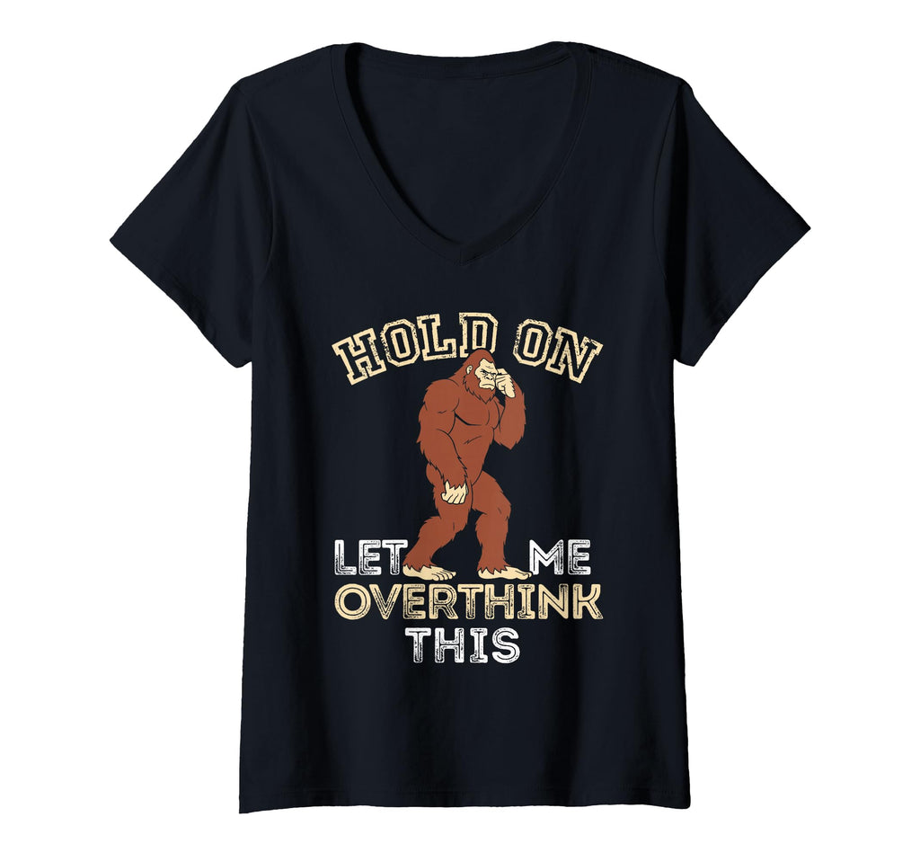 Womens Bigfoot Anxiety Overthinking T-Shirt - Minimalist Print Men Women - T-Shirt, Sweatshirt, Hoodie