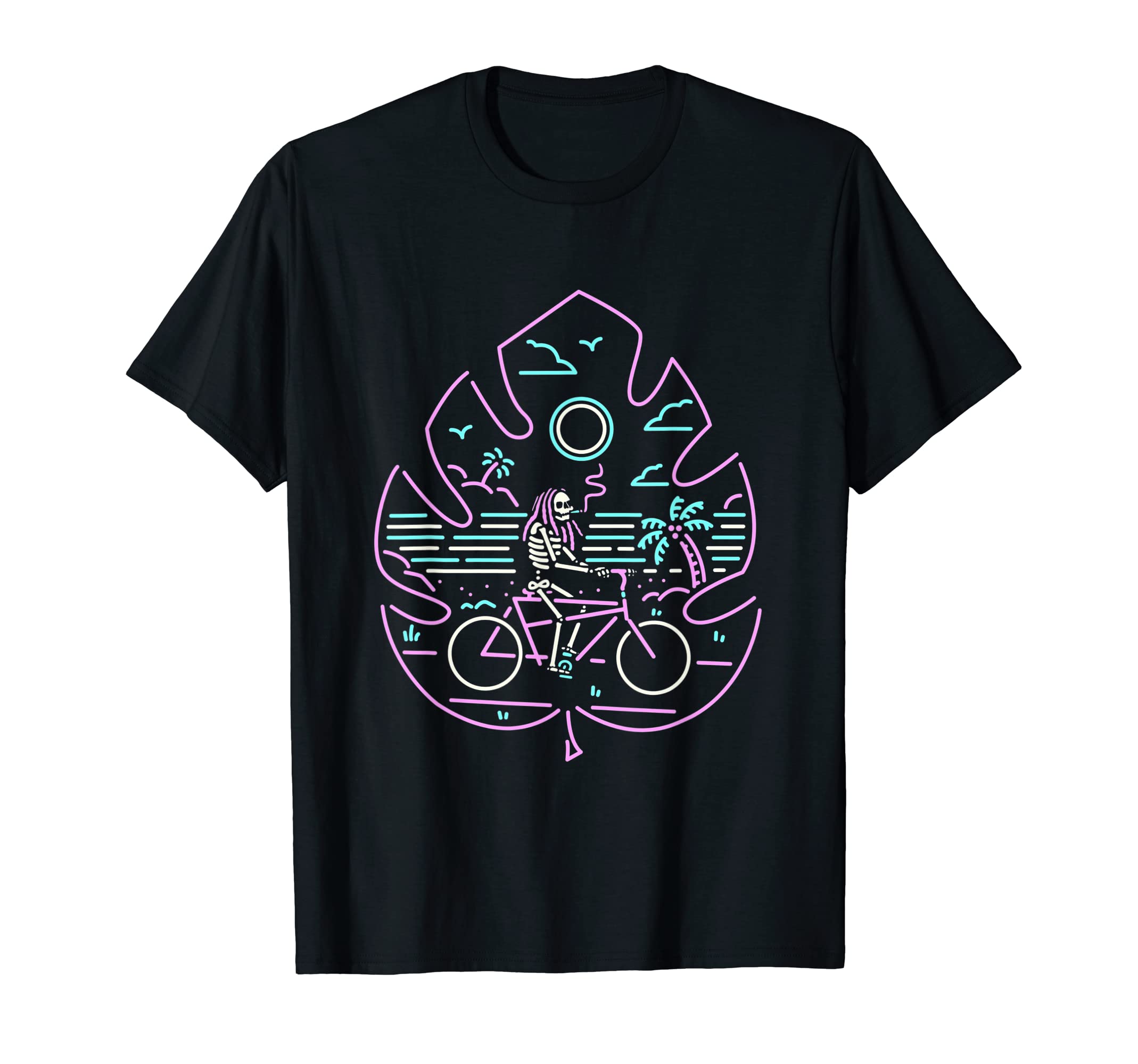 Neon Rasta Traditional Tattoo Bicycle Old T-Shirt - Unique Graphic Unisex - T-Shirt, Sweatshirt, Hoodie