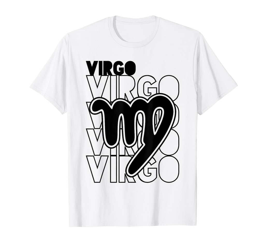 Virgo Zodiac Typography Astrology T-Shirt - Unique Graphic Men Women - T-Shirt, Sweatshirt, Hoodie