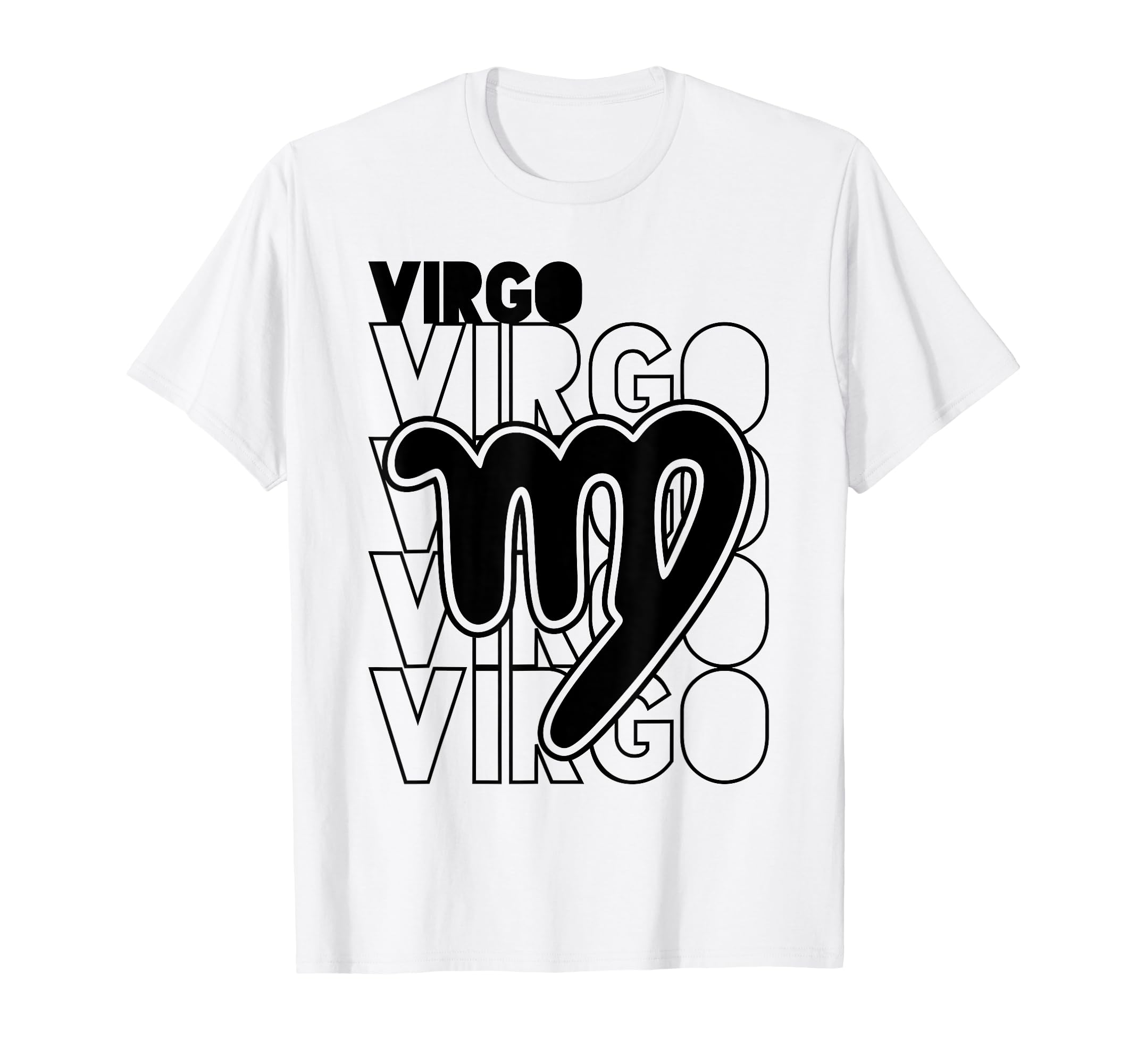 Virgo Zodiac Typography Astrology T-Shirt - Unique Graphic Men Women - T-Shirt, Sweatshirt, Hoodie