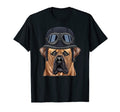 Funny Motorcycle Helmet Boerboel T-Shirt - Minimalist Print Unisex - T-Shirt, Sweatshirt, Hoodie