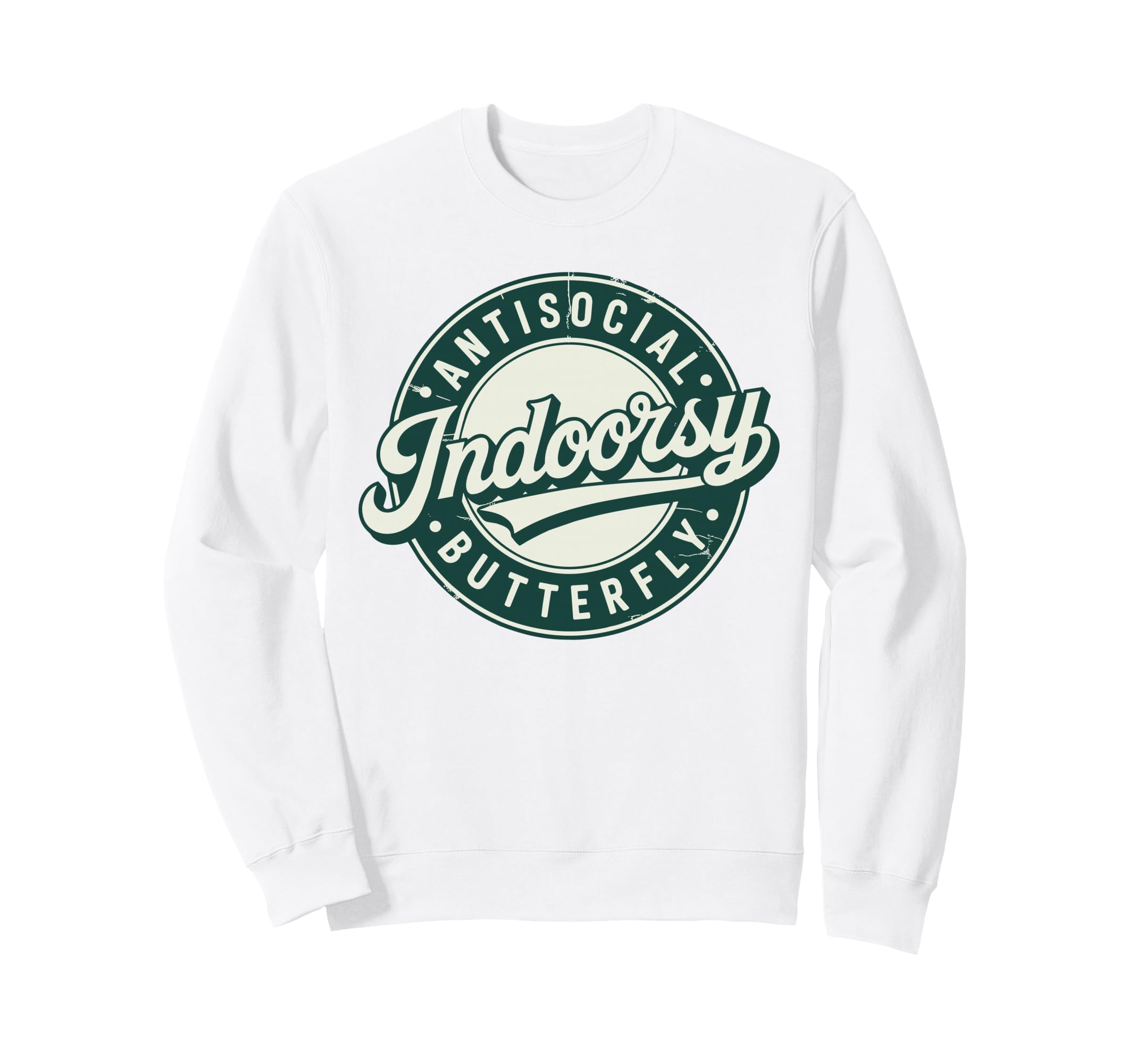 Indoorsy Antisocial Butterfly Sweatshirt - Streetwear Style for Adults - T-Shirt, Sweatshirt, Hoodie
