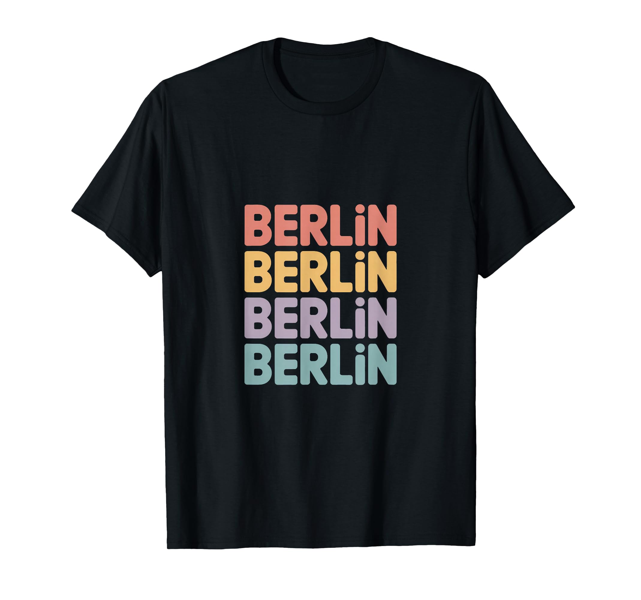 Berlin Stacked Typography City T-Shirt - Unique Graphic Unisex - T-Shirt, Sweatshirt, Hoodie