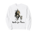 Minimalist Zen Art Walk Peace Monks Sweatshirt - Unique Graphic for Adults - T-Shirt, Sweatshirt, Hoodie