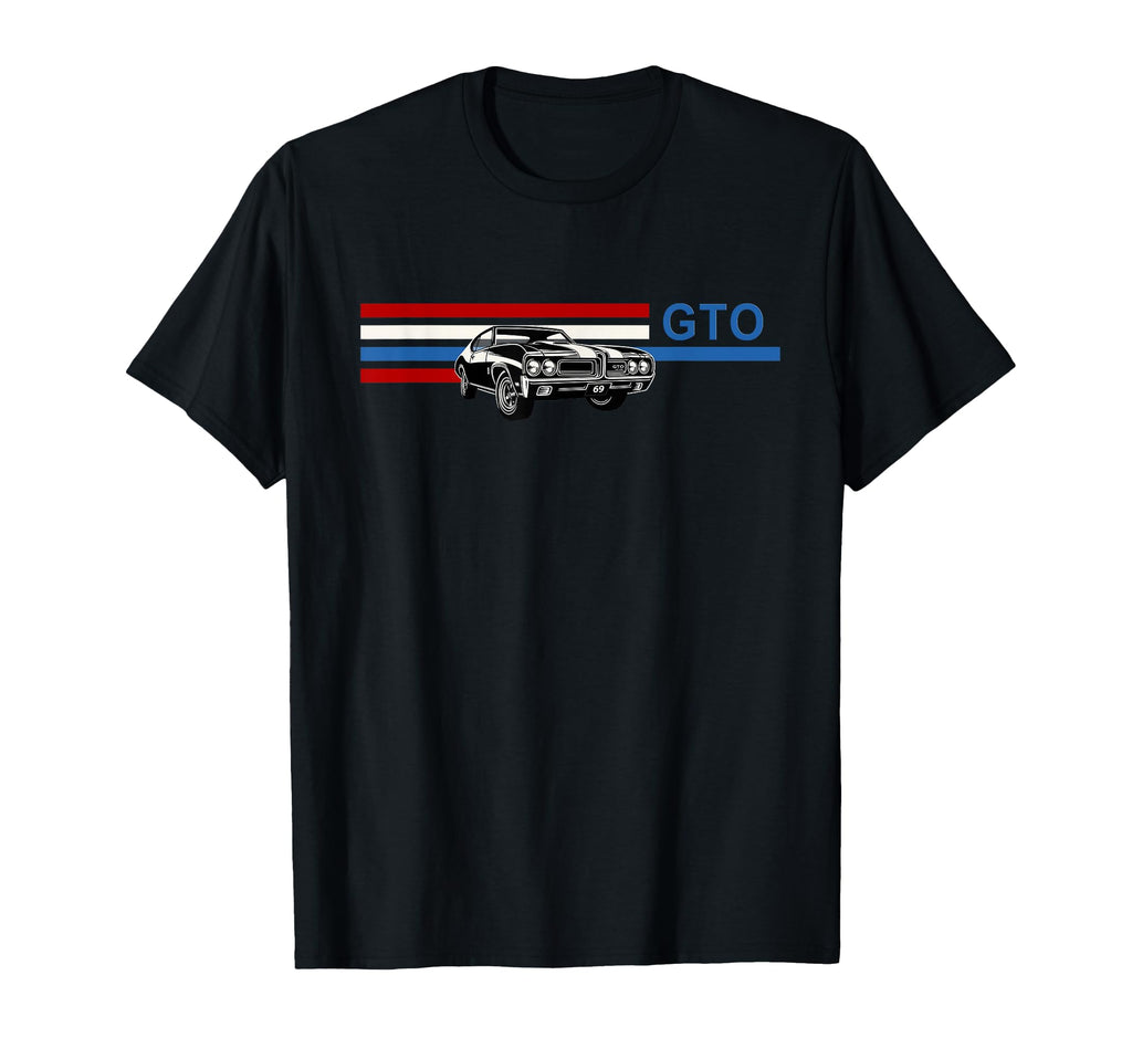 1969 Gto Cars American Muscle Car Art T-Shirt - Aesthetic Graphic Unisex - T-Shirt, Sweatshirt, Hoodie