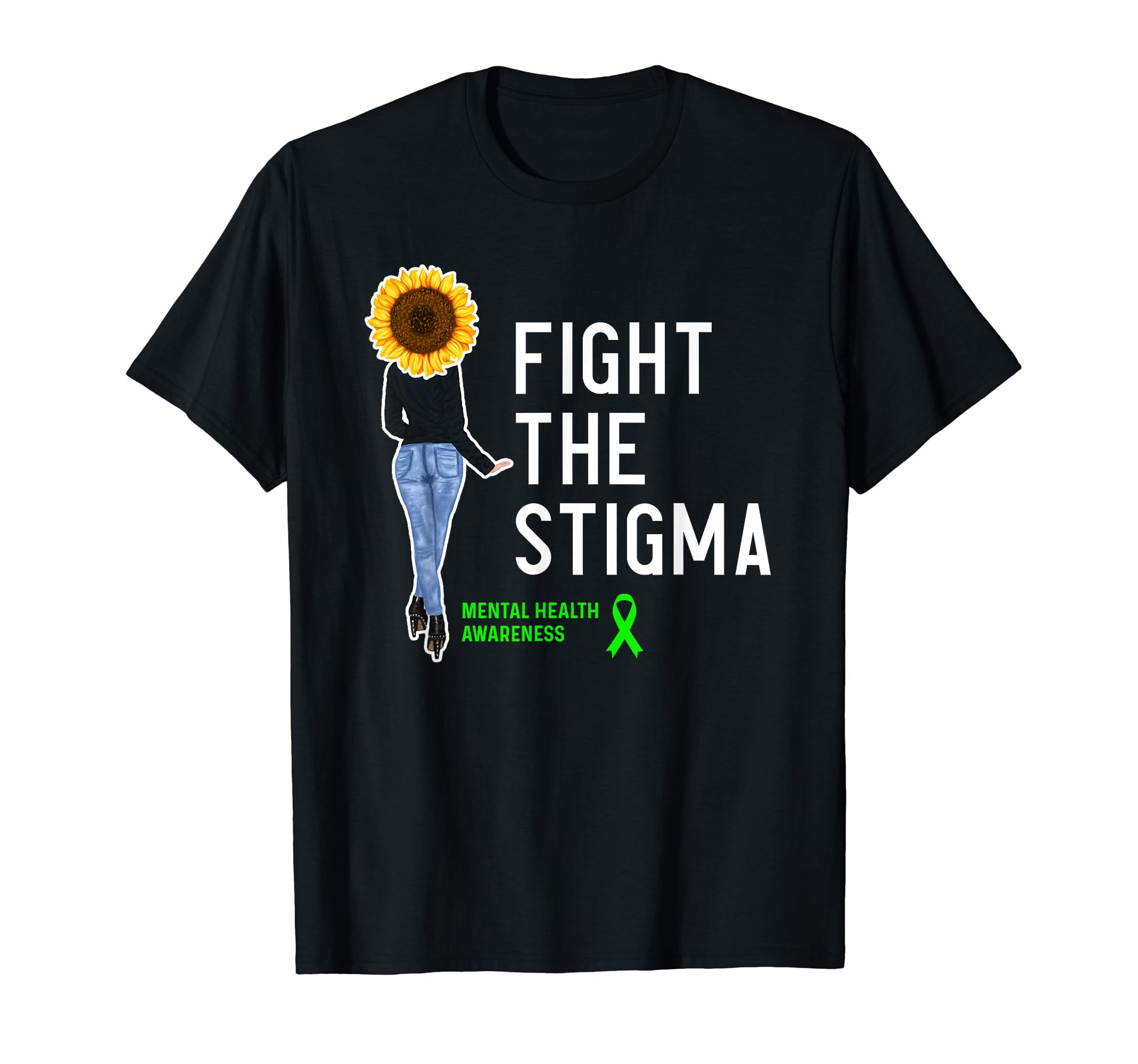 Mental Health Awareness Fight Stigma T-Shirt - Trendy Graphic for Adults - T-Shirt, Sweatshirt, Hoodie