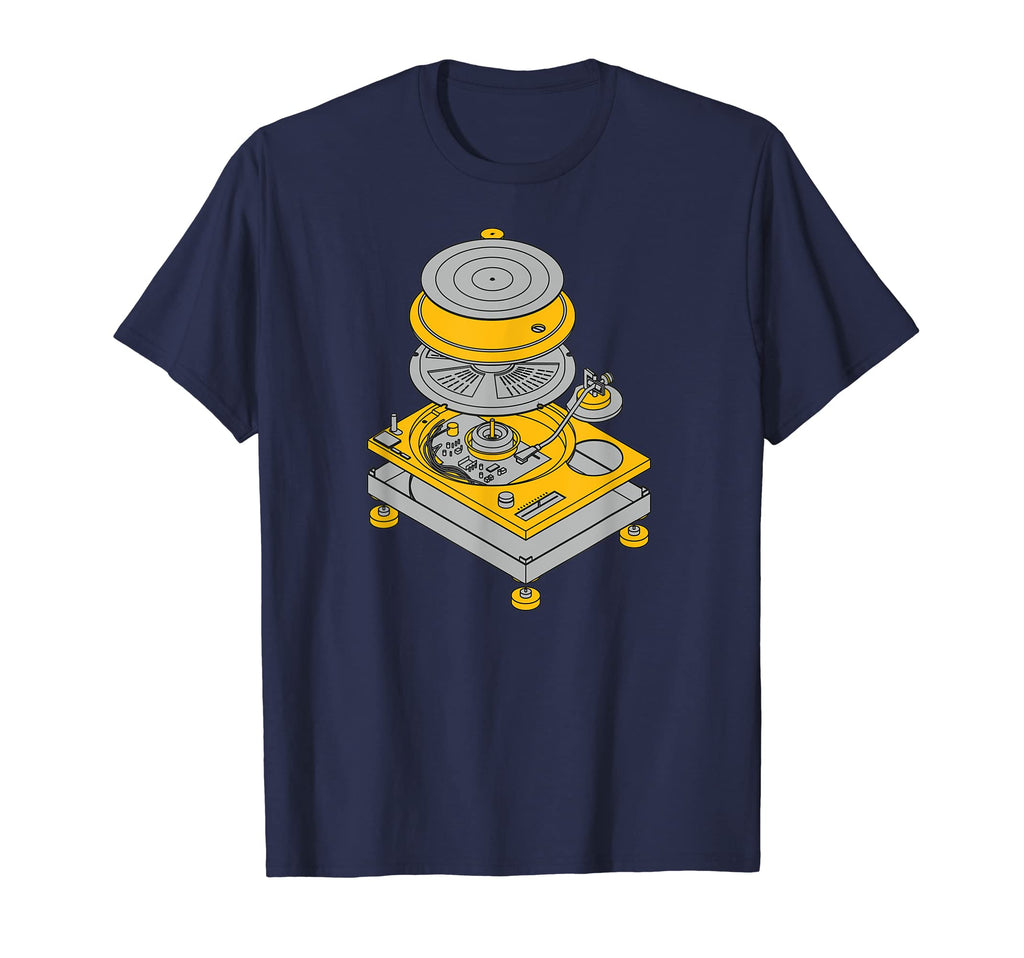 Deconstructed Turntable Vinyl Lover T-Shirt - Streetwear Style for Adults - T-Shirt, Sweatshirt, Hoodie