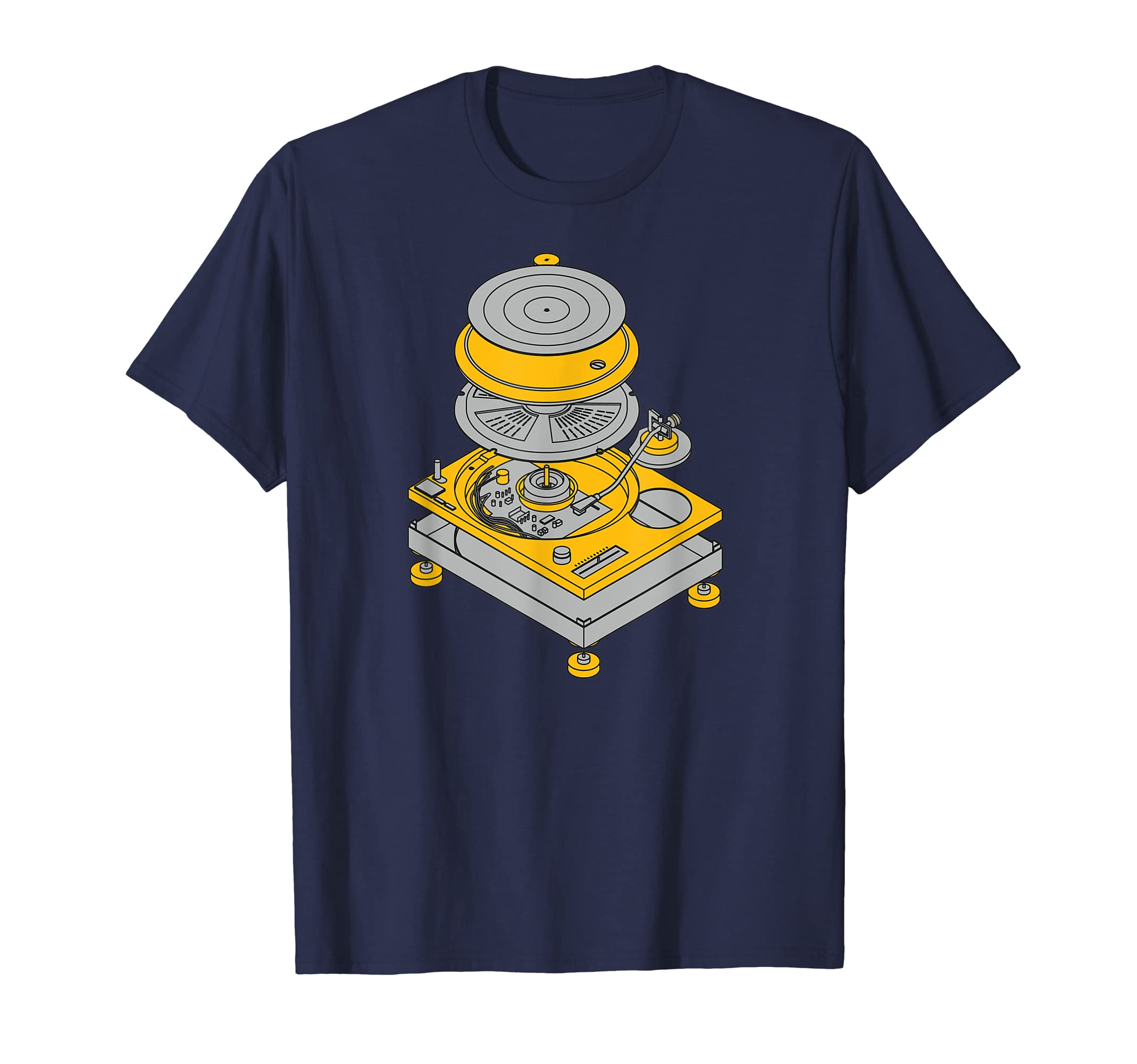 Deconstructed Turntable Vinyl Lover T-Shirt - Streetwear Style for Adults - T-Shirt, Sweatshirt, Hoodie