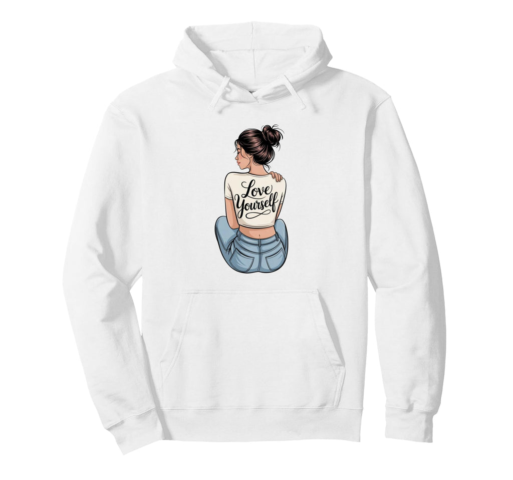 Love Yourself Self Care Illustration Hoodie - Trendy Graphic for Adults - T-Shirt, Sweatshirt, Hoodie
