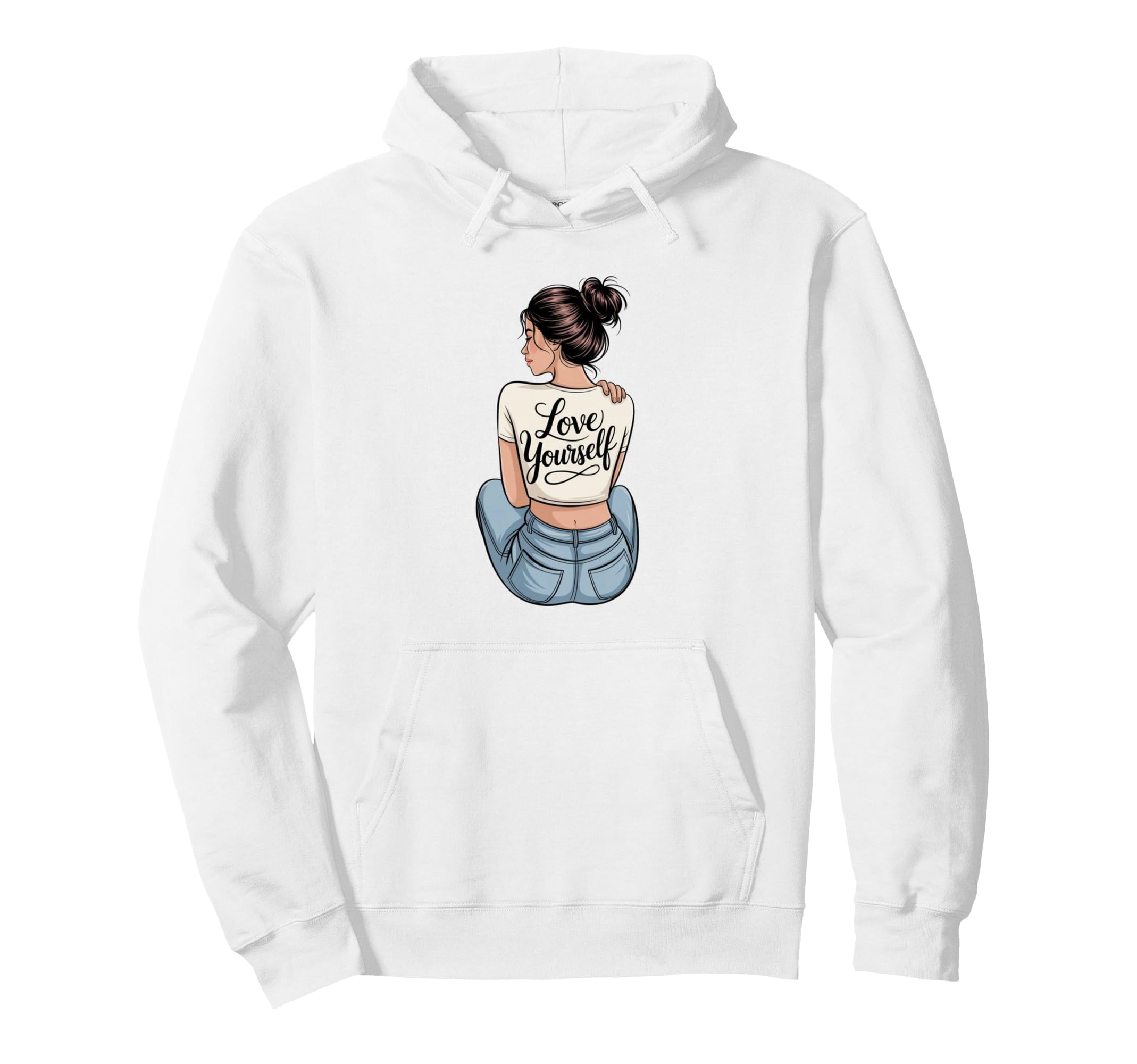 Love Yourself Self Care Illustration Hoodie - Trendy Graphic for Adults - T-Shirt, Sweatshirt, Hoodie