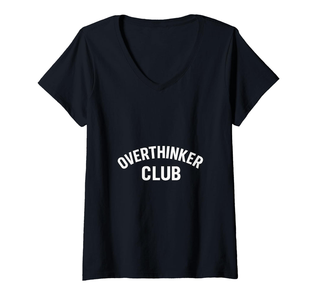 Womens Overthinker Club Minimal Bold T-Shirt - Aesthetic Graphic Men Women - T-Shirt, Sweatshirt, Hoodie