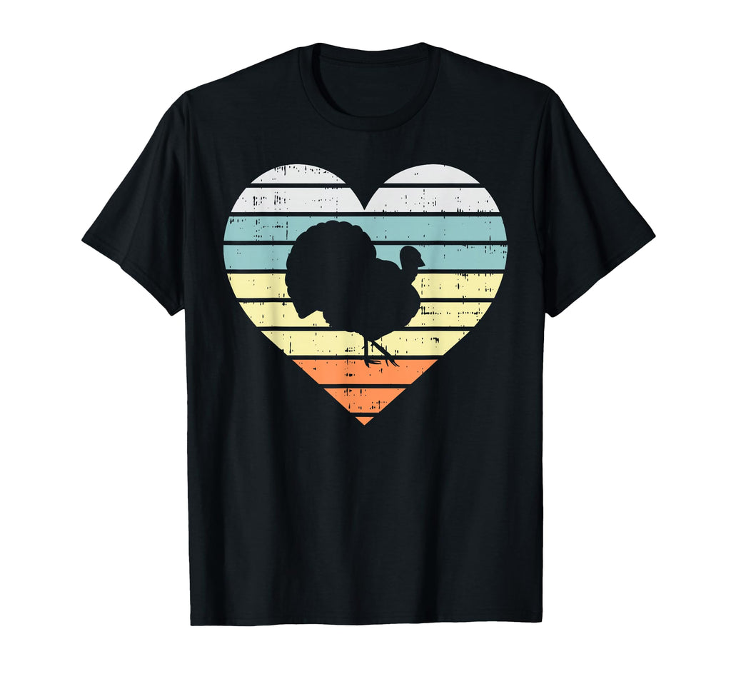 Turkey Day Heart Sunset Thanksgiving T-Shirt - Trendy Graphic for Adults - T-Shirt, Sweatshirt, Hoodie