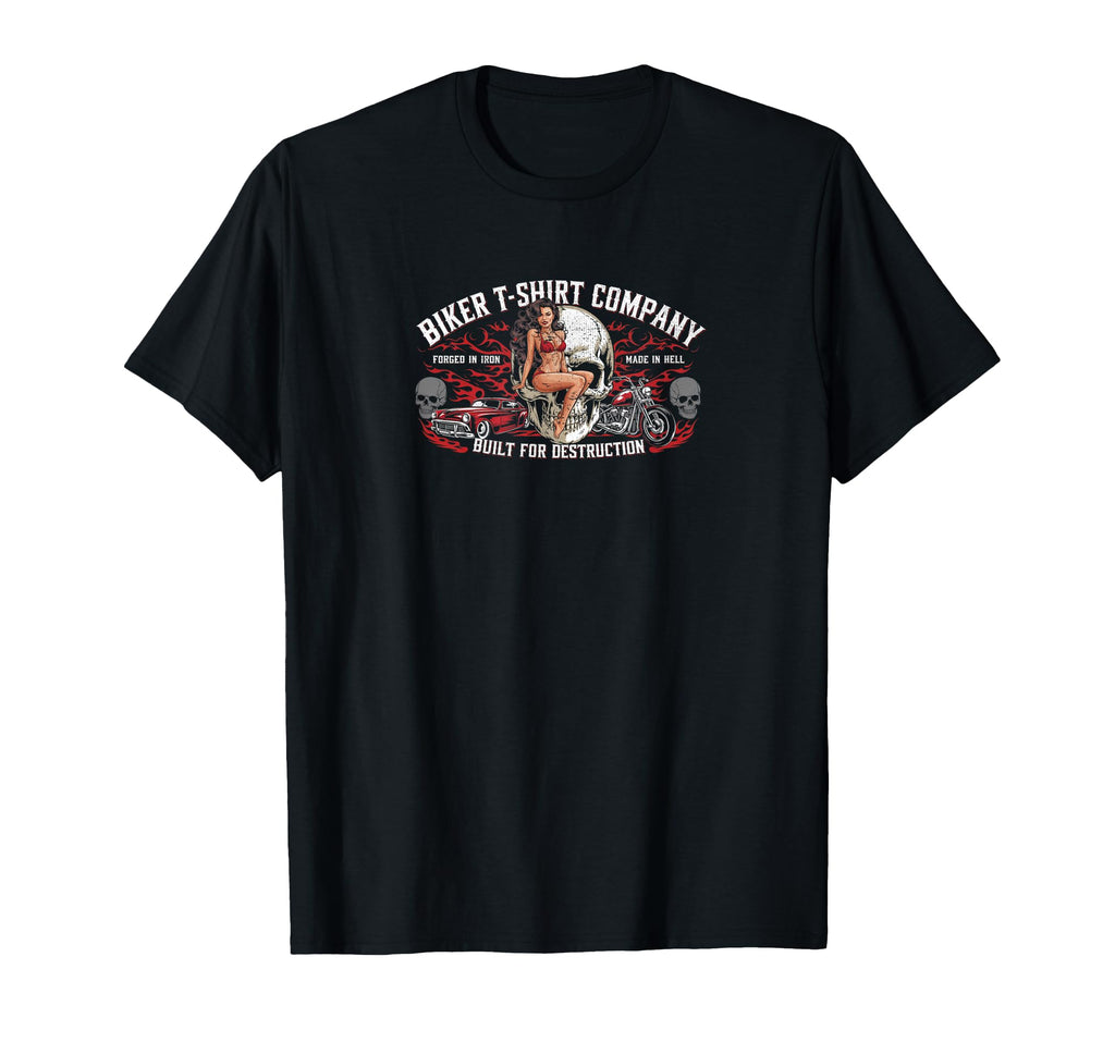 Front And Back Biker Motorcycle T-Shirt - Fun Novelty Design Unisex - T-Shirt, Sweatshirt, Hoodie