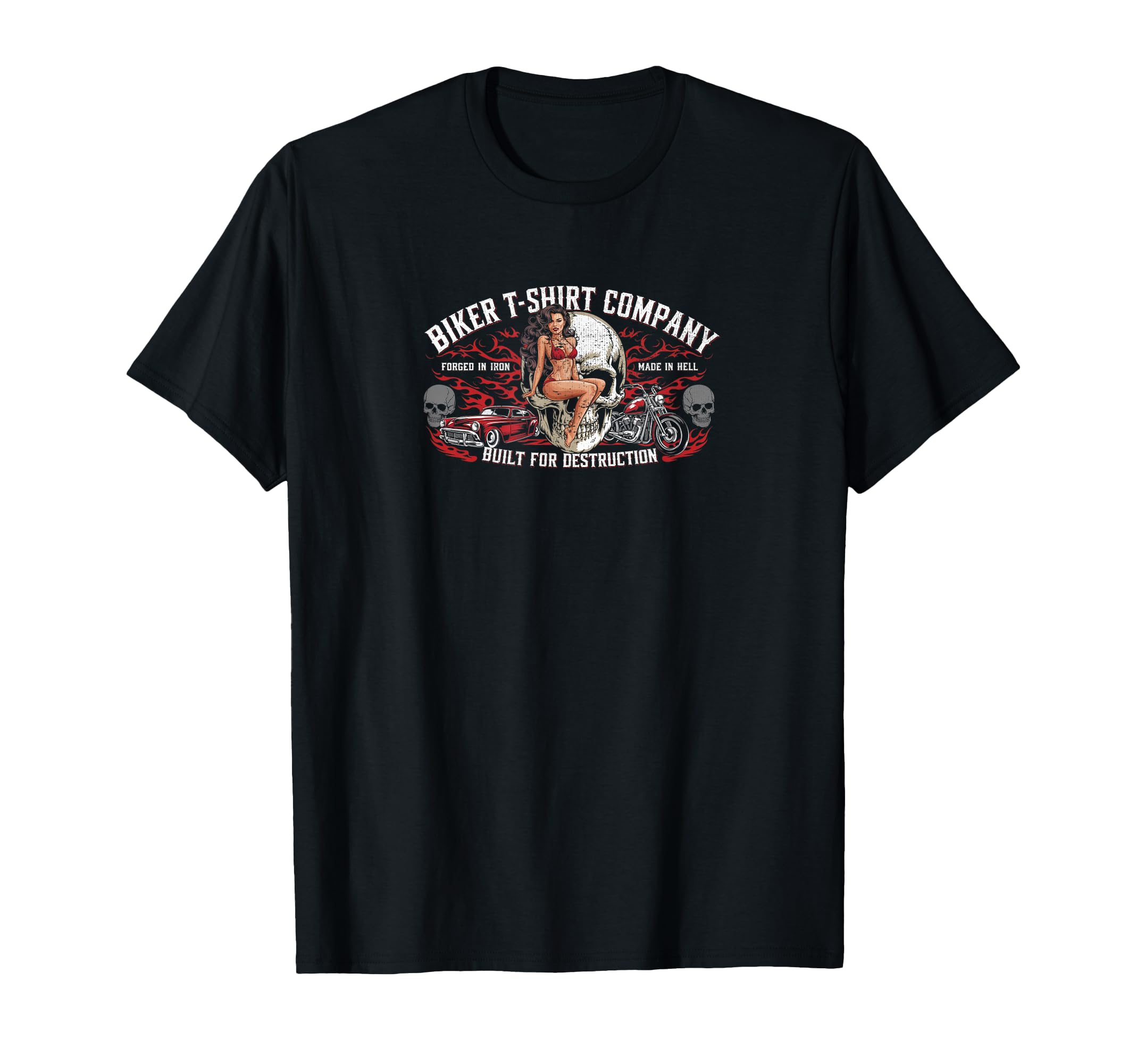 Front And Back Biker Motorcycle T-Shirt - Fun Novelty Design Unisex - T-Shirt, Sweatshirt, Hoodie