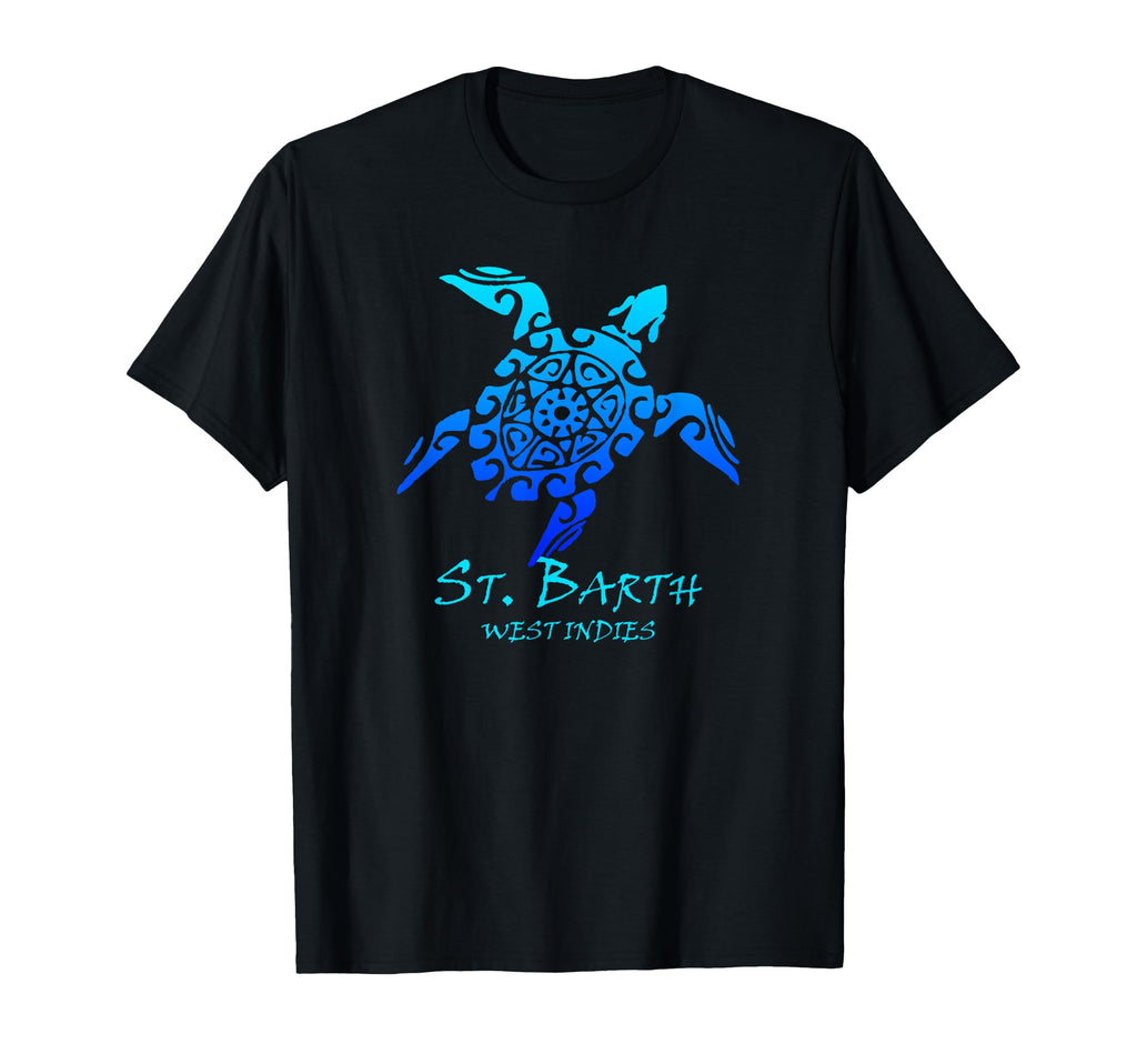 St Barth West Indies Tribal Turtle T-Shirt - Aesthetic Graphic Men Women - T-Shirt, Sweatshirt, Hoodie