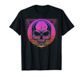 Skull Vaporwave 80S 90S Sunset Skeleton T-Shirt - Graphic Print Unisex - T-Shirt, Sweatshirt, Hoodie