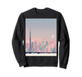Tokyo Skyline Pastel Sweatshirt - Casual Everyday Wear for Adults - T-Shirt, Sweatshirt, Hoodie