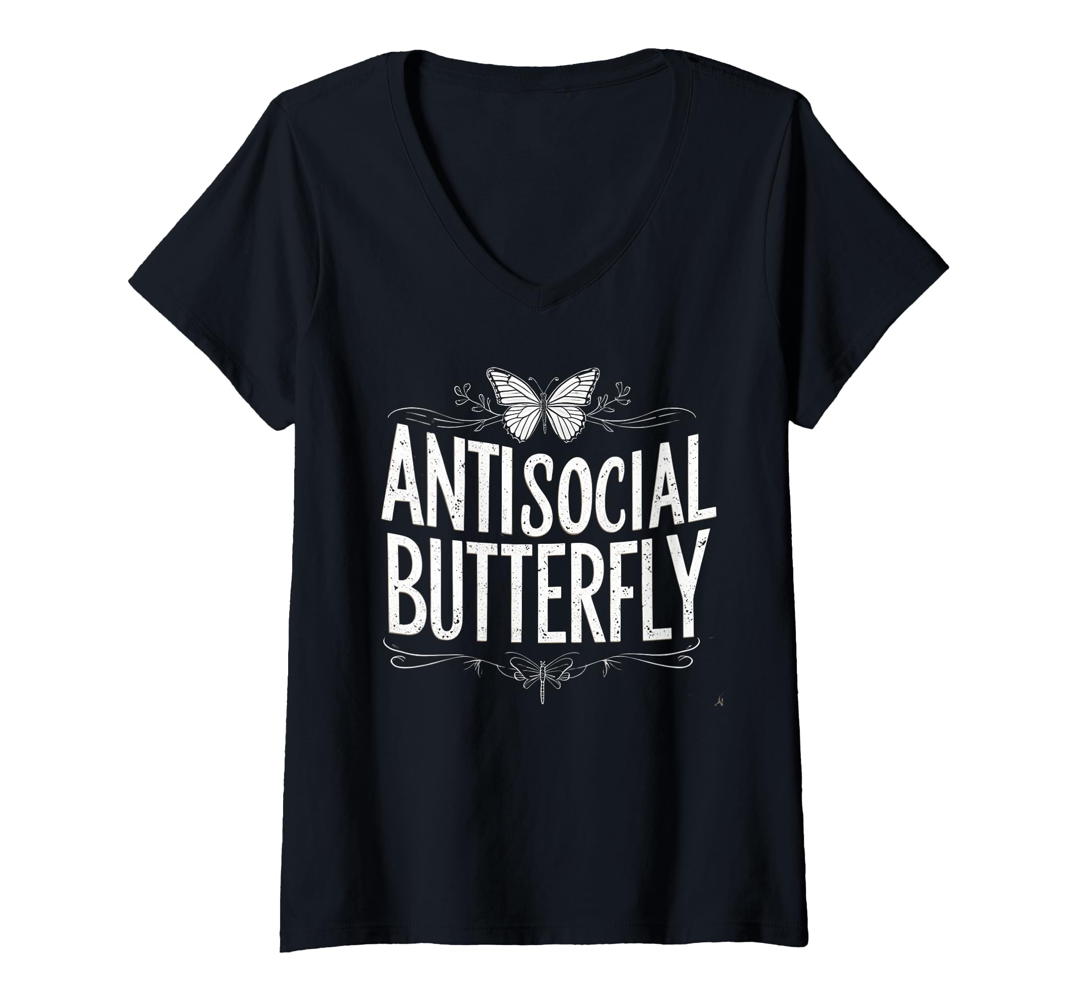 Womens Antisocial Butterfly Funny T-Shirt - Aesthetic Graphic for Adults - T-Shirt, Sweatshirt, Hoodie