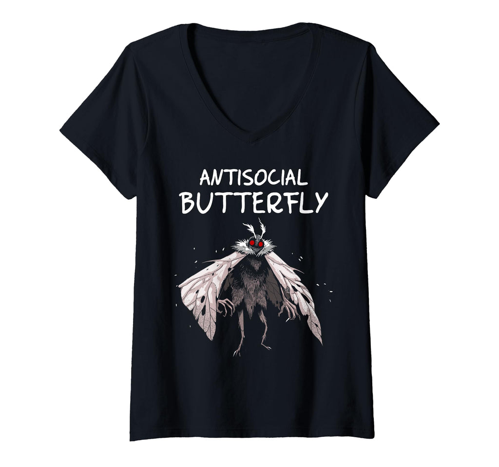 Womens Mothman Antisocial Butterfly T-Shirt - Graphic Print for Adults - T-Shirt, Sweatshirt, Hoodie