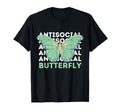 Anti Social Introvert Butterfly T-Shirt - Fun Novelty Design for Adults - T-Shirt, Sweatshirt, Hoodie