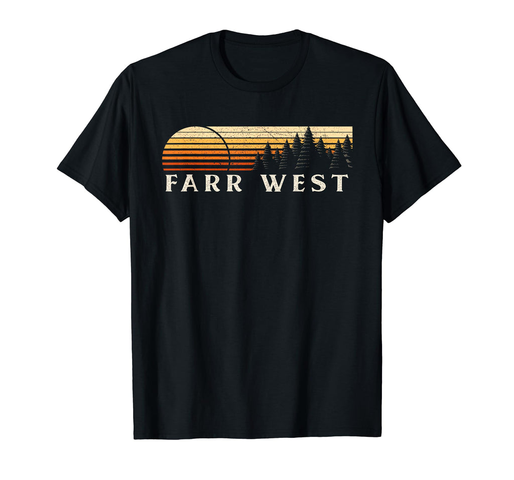 Farr West Ut Evergreen Sunset Eighties T-Shirt - Minimalist Print Men Women - T-Shirt, Sweatshirt, Hoodie