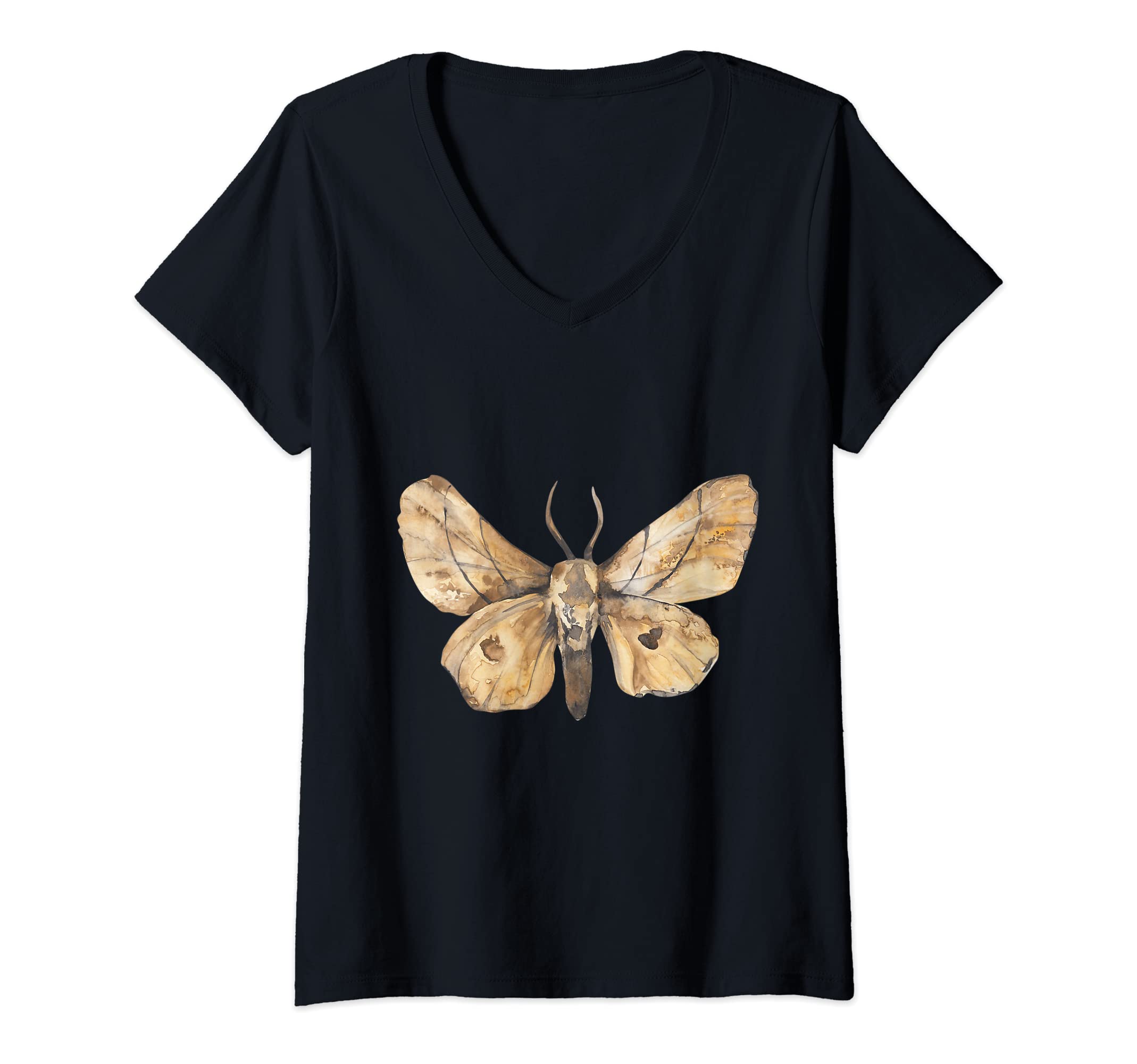 Womens Watercolor Moth Goth Horror T-Shirt - Fun Novelty Design Unisex - T-Shirt, Sweatshirt, Hoodie