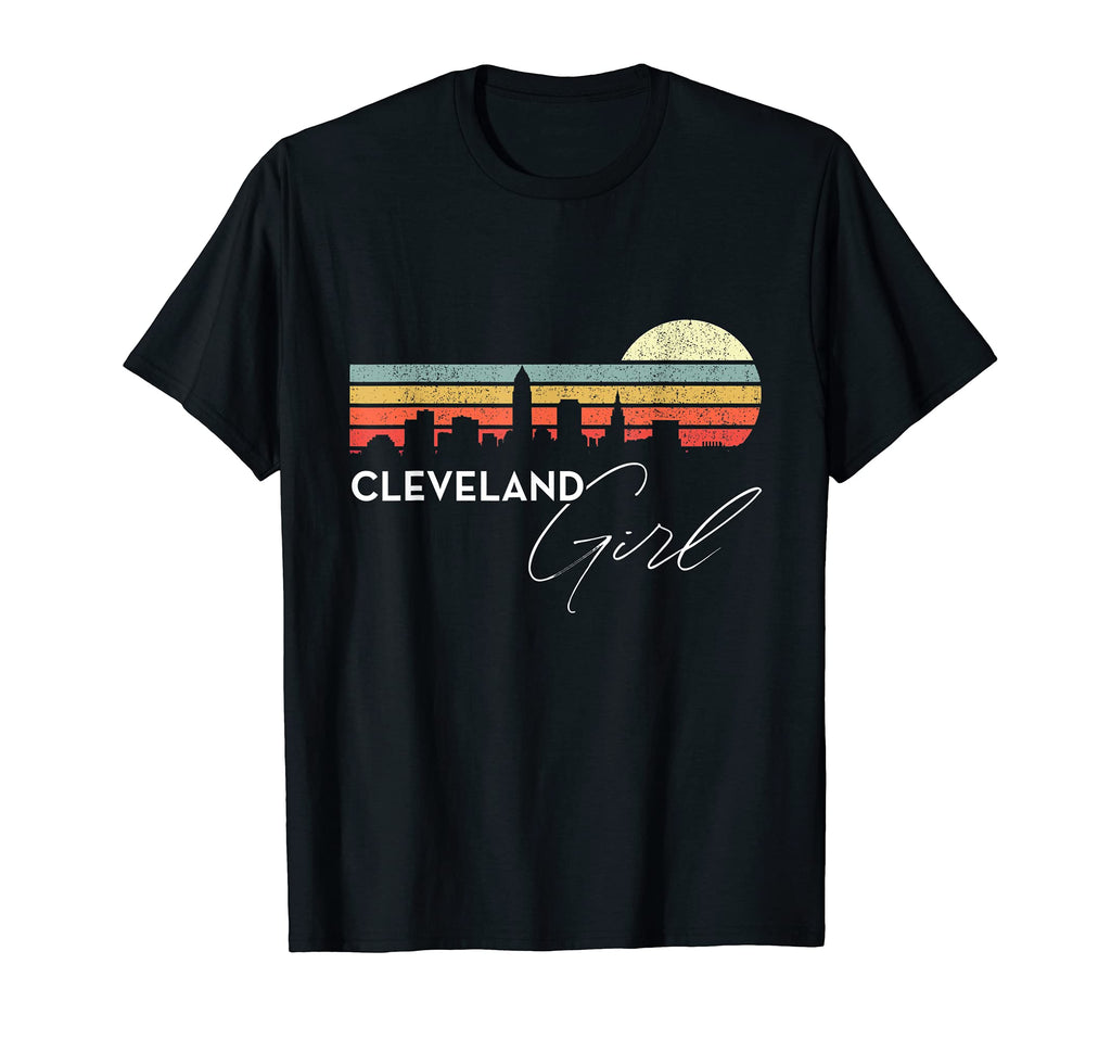 Cleveland Sunset City Skyline Souvenir T-Shirt - Custom Art Print Unisex - T-Shirt, Sweatshirt, Hoodie
