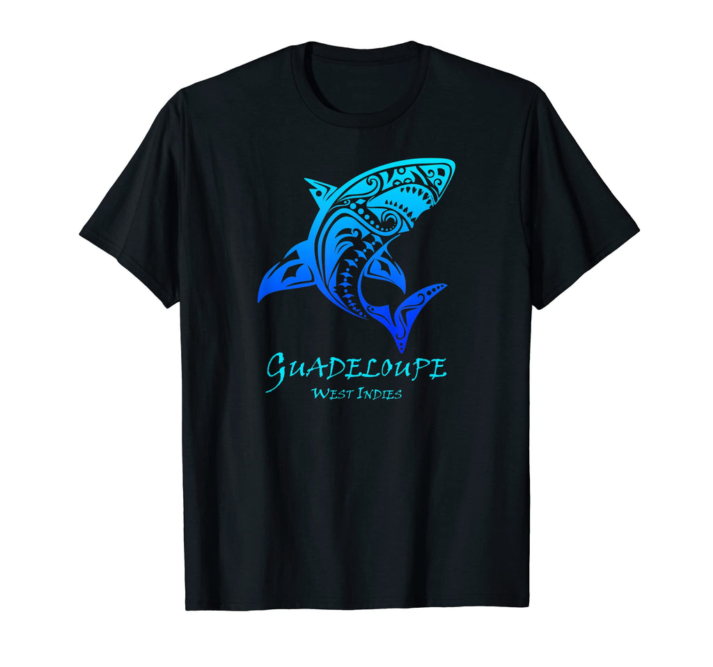 Guadeloupe West Indies Tribal Shark T-Shirt - Unique Graphic Unisex - T-Shirt, Sweatshirt, Hoodie