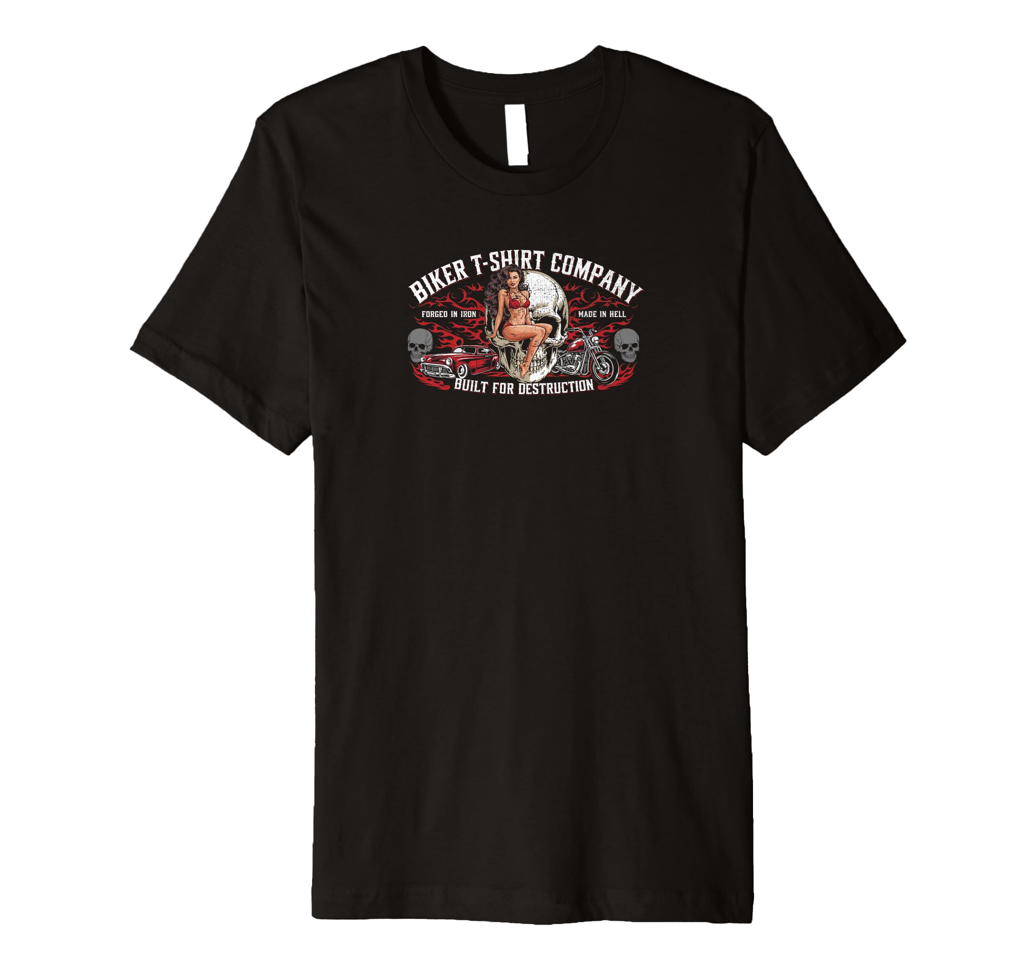 Front And Back Biker Motorcycle T-Shirt - Casual Everyday Wear for Adults - T-Shirt, Sweatshirt, Hoodie