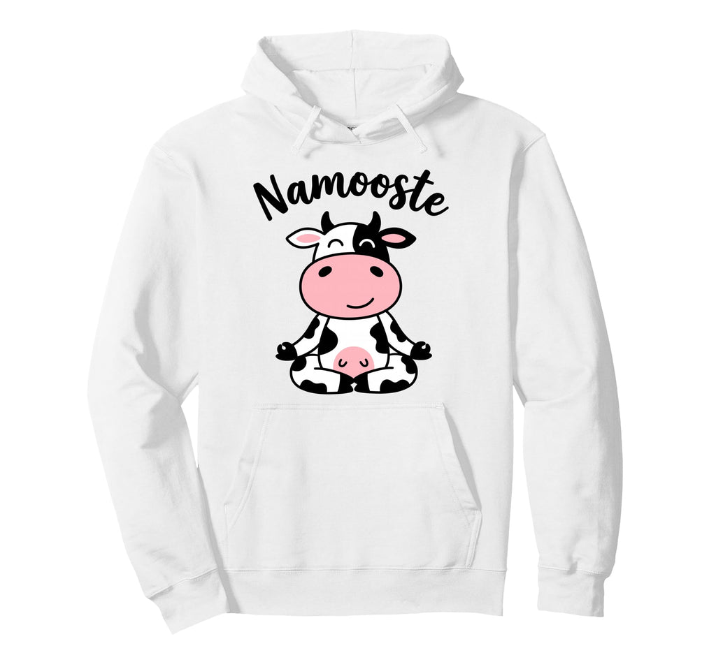Yoga Meditation Lotus Pose Cow Hoodie - Fun Novelty Design Men Women - T-Shirt, Sweatshirt, Hoodie