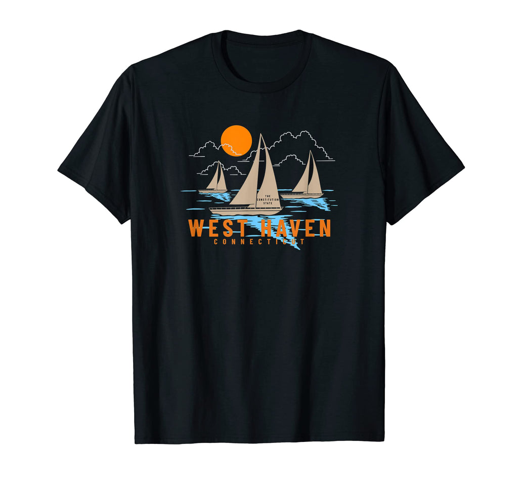 West Haven Connecticut Sailing T-Shirt - Minimalist Print Men Women - T-Shirt, Sweatshirt, Hoodie