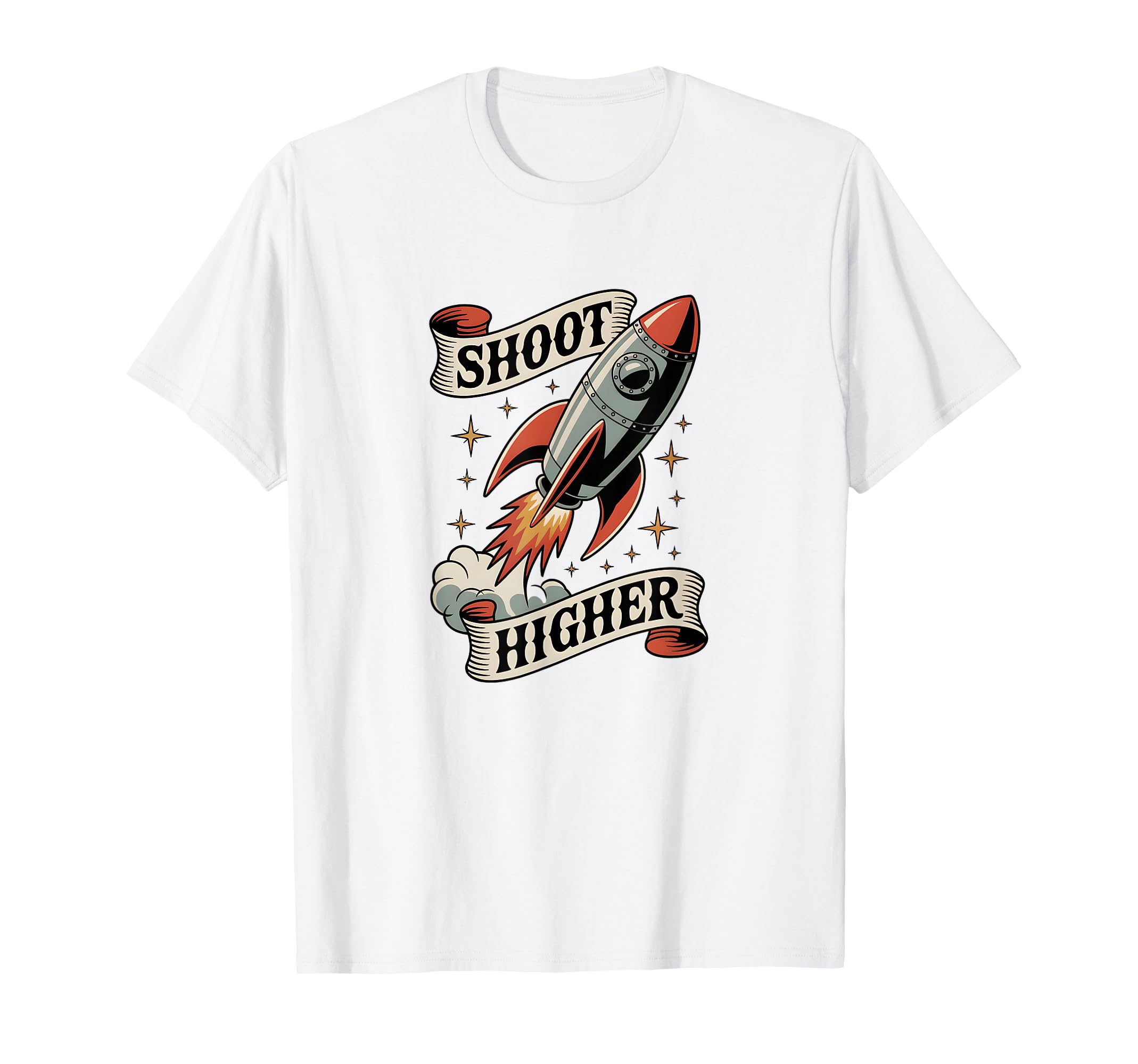 Shoot Higher American Traditional Tattoo T-Shirt - Novelty Apparel Unisex - T-Shirt, Sweatshirt, Hoodie