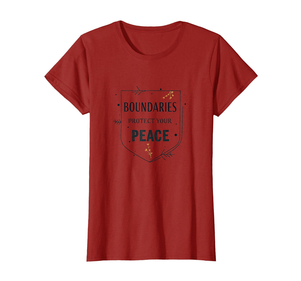 Boundaries Protect Your Peace Mental T-Shirt - Minimalist Print for Adults - T-Shirt, Sweatshirt, Hoodie