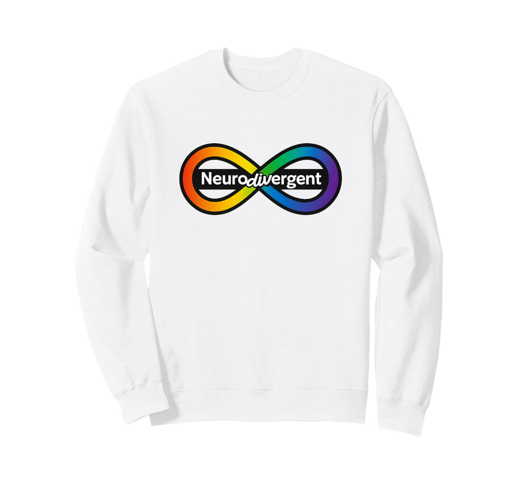 Neurodivergent Infinity Pride Symbol Sweatshirt - Minimalist Print Unisex - T-Shirt, Sweatshirt, Hoodie