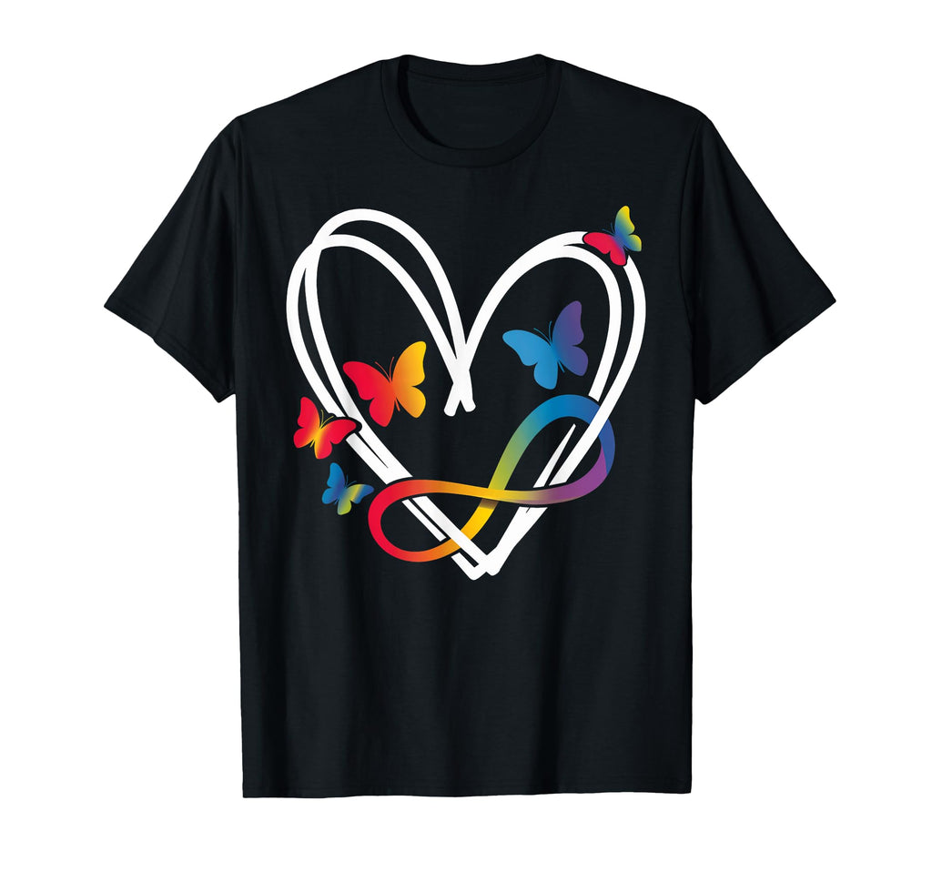 Infinity Heart Autism Awareness Butterfly T-Shirt - Streetwear Style Unisex - T-Shirt, Sweatshirt, Hoodie