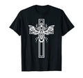 Sacred Cross Moth Goth Horror T-Shirt - Aesthetic Graphic for Adults - T-Shirt, Sweatshirt, Hoodie