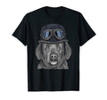 Black Russian Terrier Wearing T-Shirt - Custom Art Print Men Women - T-Shirt, Sweatshirt, Hoodie