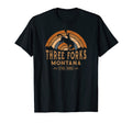 Three Forks Montana Mt Rodeo Cowboy T-Shirt - Minimalist Print for Adults - T-Shirt, Sweatshirt, Hoodie