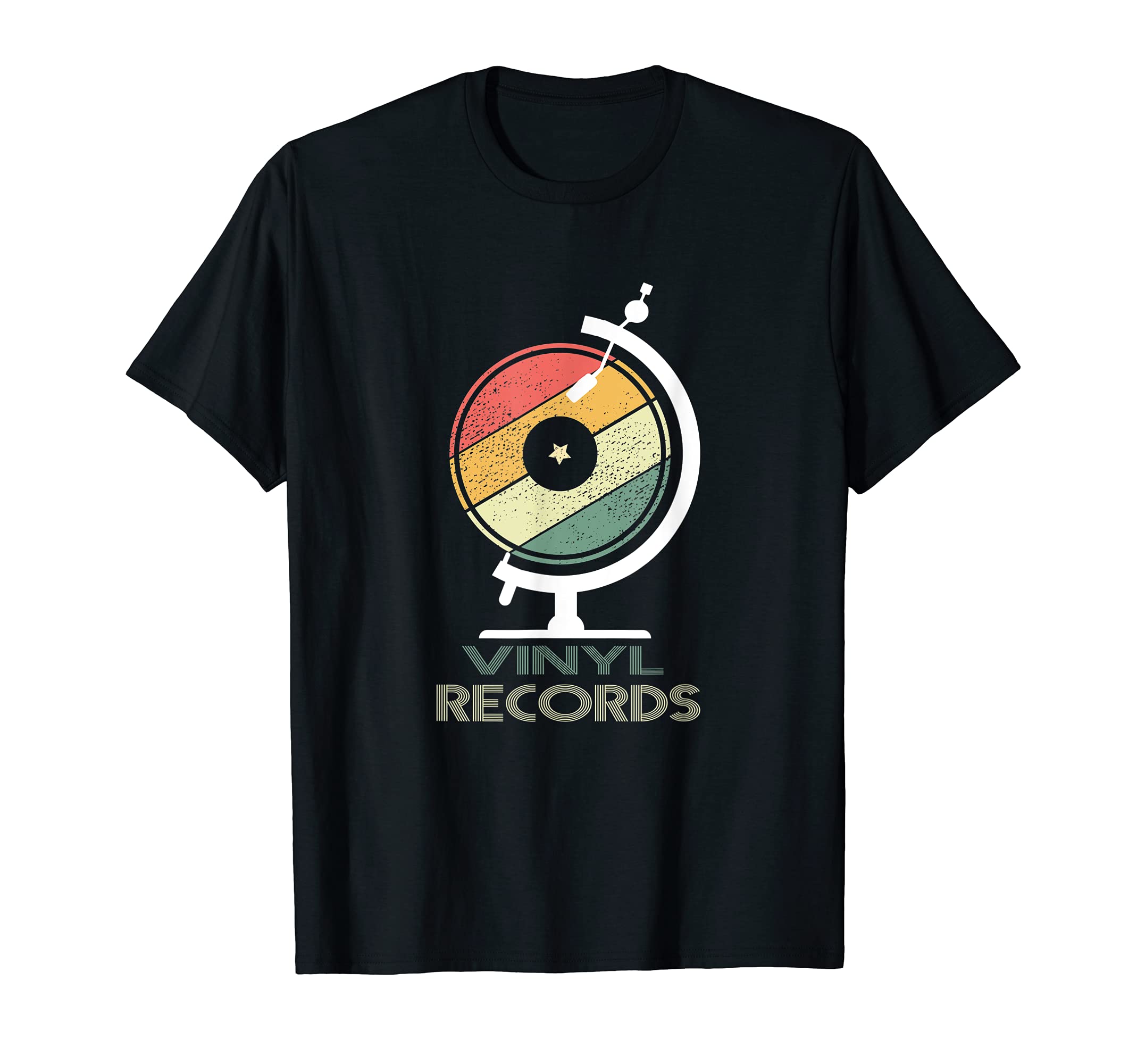 Vinyl Globe Record Player Turntable T-Shirt - Streetwear Style Men Women - T-Shirt, Sweatshirt, Hoodie