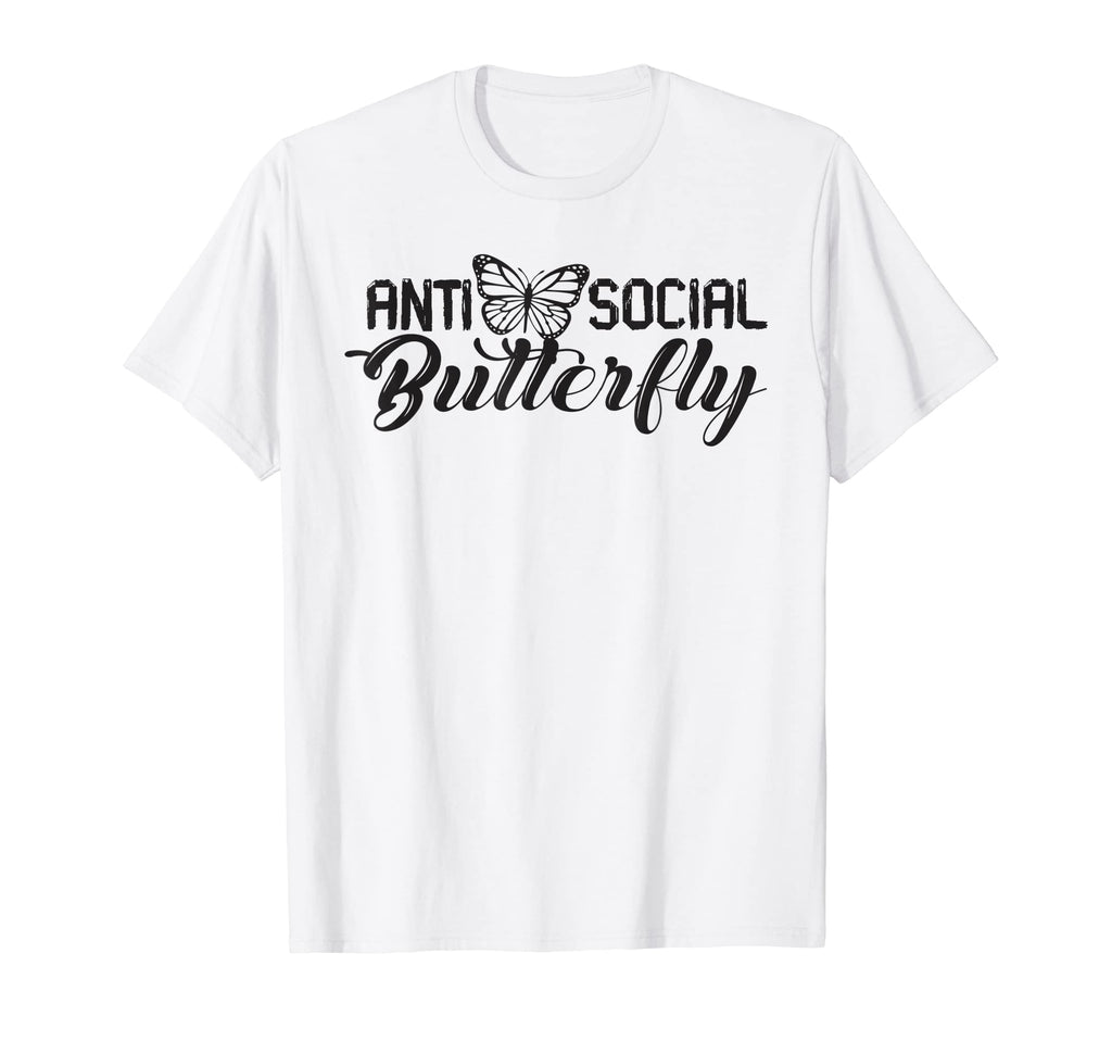 Antisocial Butterfly Antisocial T-Shirt - Custom Art Print Men Women - T-Shirt, Sweatshirt, Hoodie