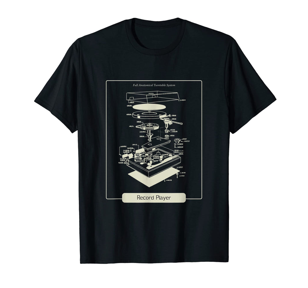 Turntable Record Player Vinyl Records T-Shirt - Novelty Apparel for Adults - T-Shirt, Sweatshirt, Hoodie