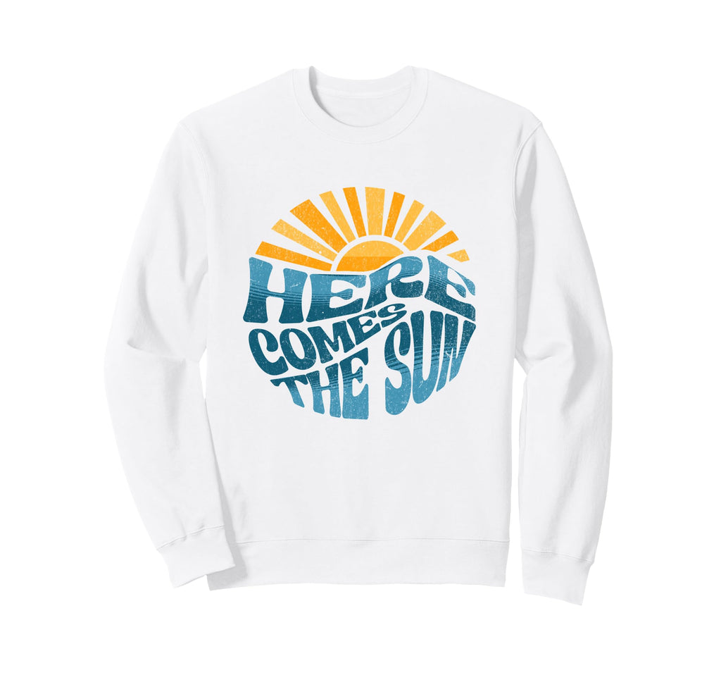 Here Comes Sun Beach Vacation Womens Sweatshirt - Graphic Print for Adults - T-Shirt, Sweatshirt, Hoodie
