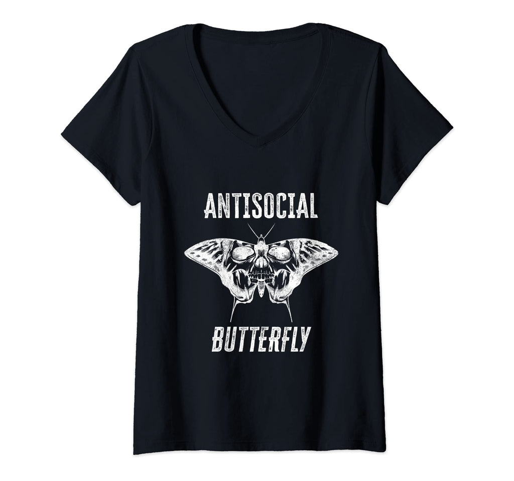 Womens Funny Antisocial Butterfly T-Shirt - Unique Graphic for Adults - T-Shirt, Sweatshirt, Hoodie