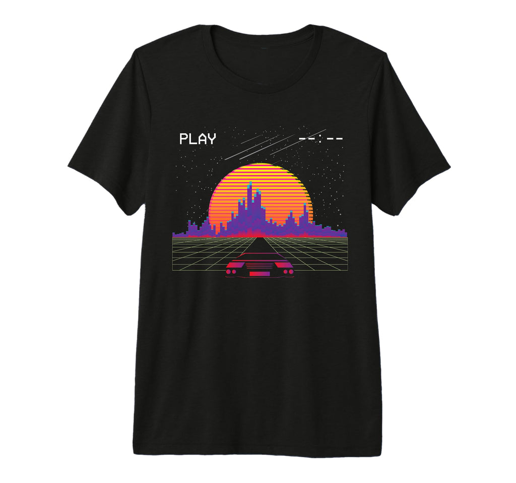 Cyberpunk Outrun Synthwave Sunset Fast T-Shirt - Novelty Apparel Men Women - T-Shirt, Sweatshirt, Hoodie