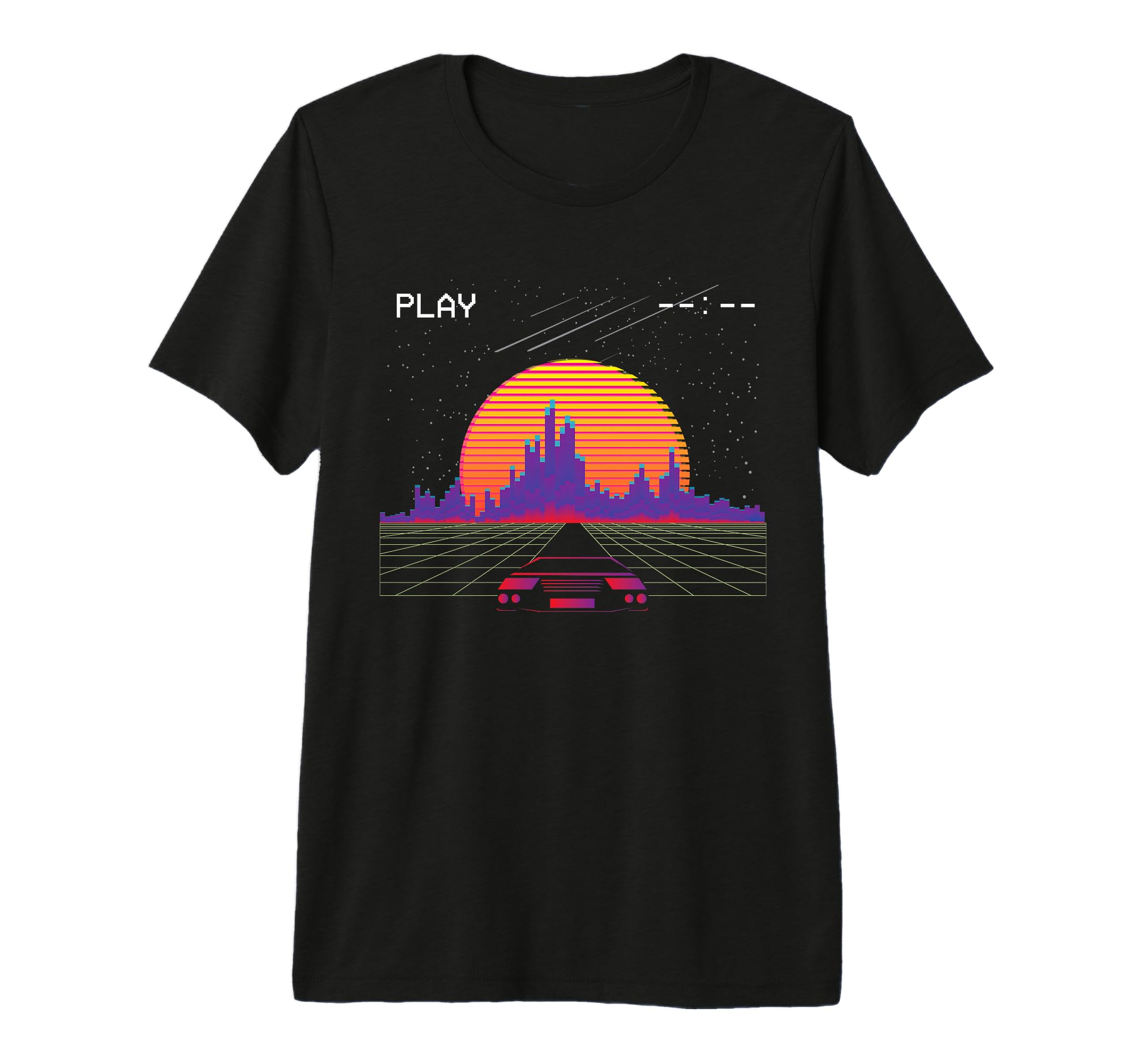 Cyberpunk Outrun Synthwave Sunset T-Shirt - Streetwear Style Men Women - T-Shirt, Sweatshirt, Hoodie