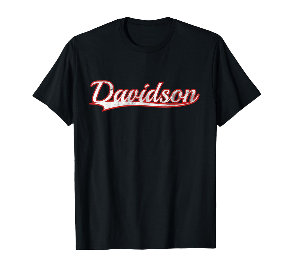 Davidson North Carolina Varsity Throwback T-Shirt - Minimalist Print Unisex - T-Shirt, Sweatshirt, Hoodie